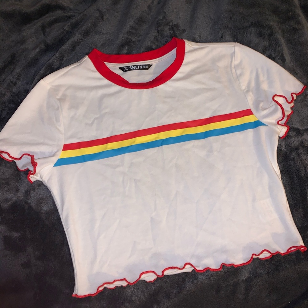 Vibrant stripped top